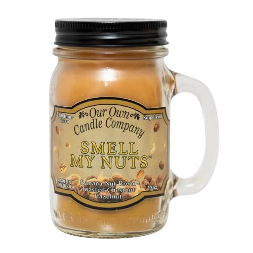 Smell My Nuts Scented 13 oz Mason Jar Candle - Made in The USA