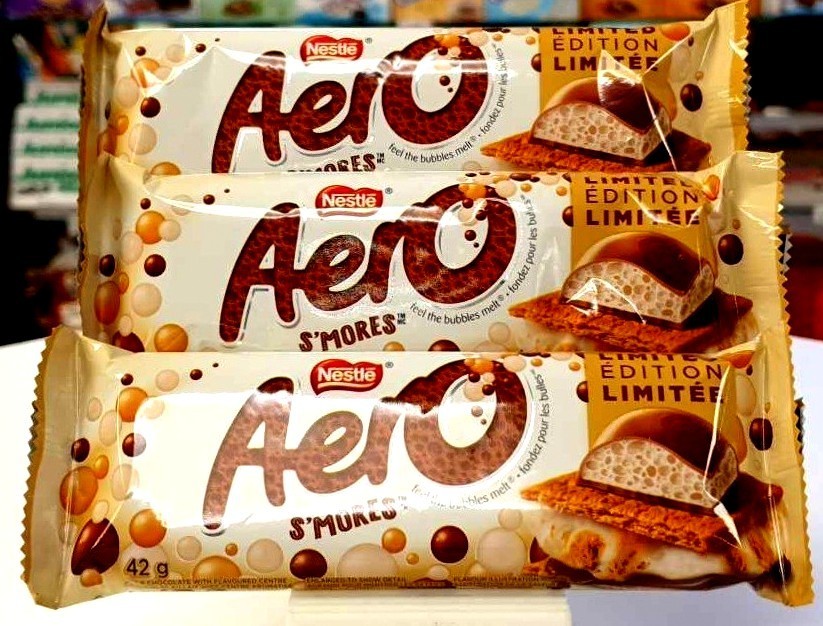 12 S'mores Aero Bars UK - Milk Chocolate Nestle Candy 42g