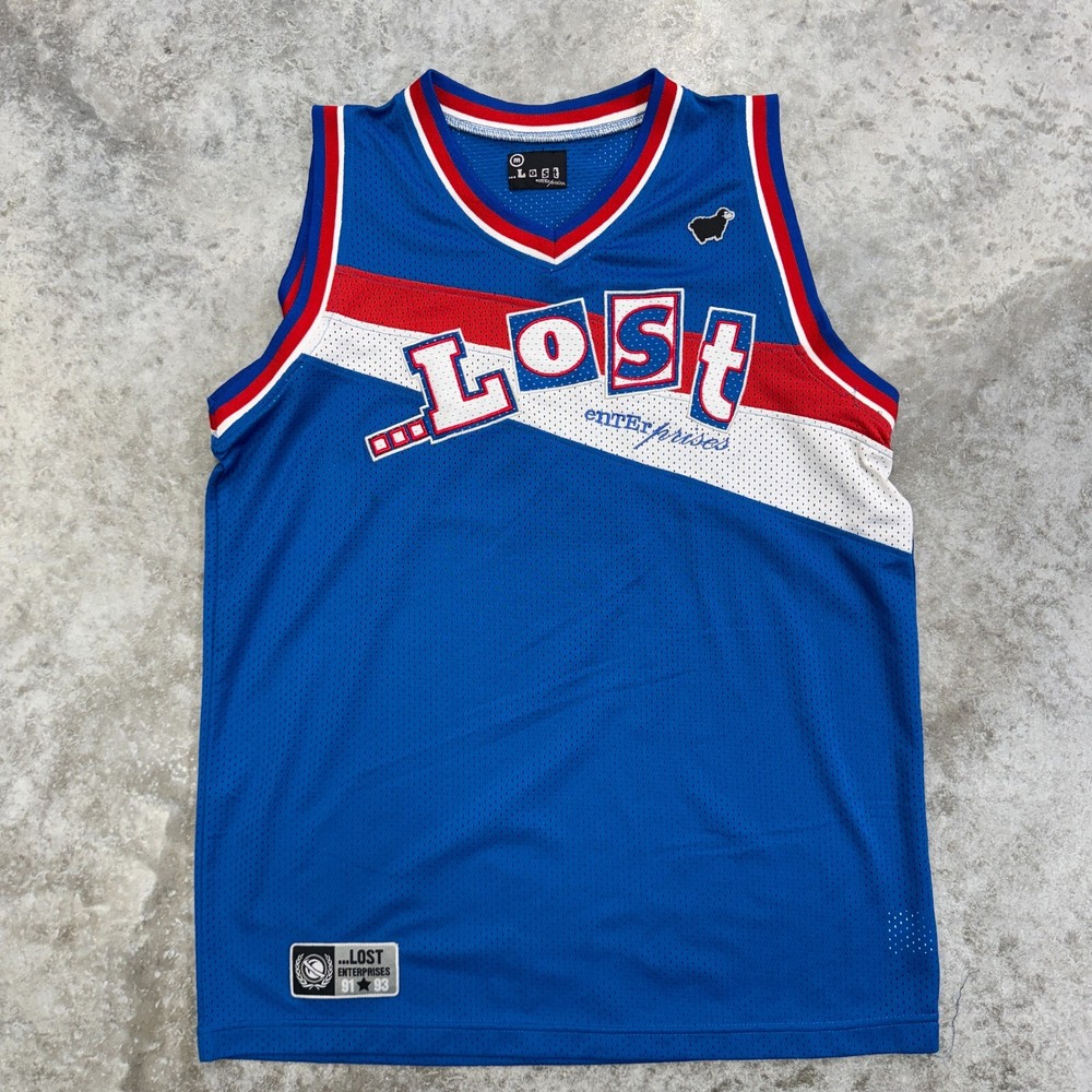 Rare Vintage Y2K Lost Enterprises Jersey Mens Skate Surf Basketball Tank Top