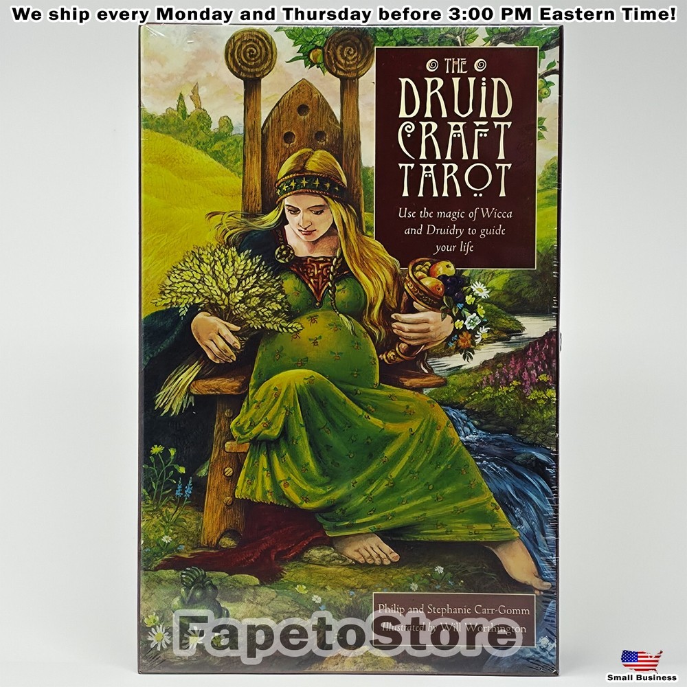 Druid Craft Tarot Deck by Philip Carr-Gomm with 192-Page Guide Book