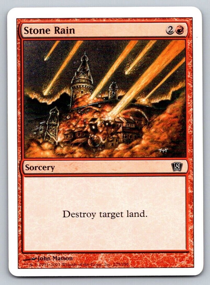 2003 MTG Magic The Gathering Stone Rain Sorcery #225/350 Card