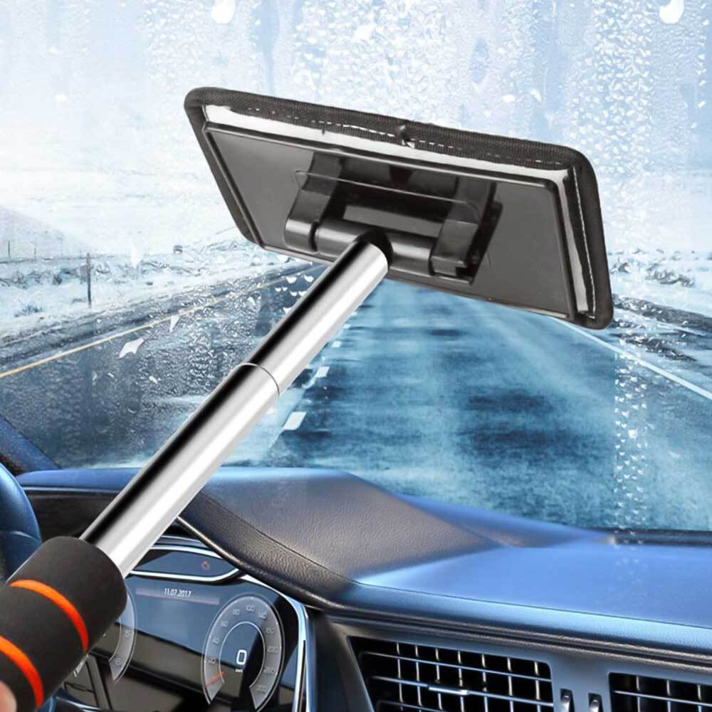 Car Windshield Defogging Brush Telescopic Long handle Household Glass Clean Tool