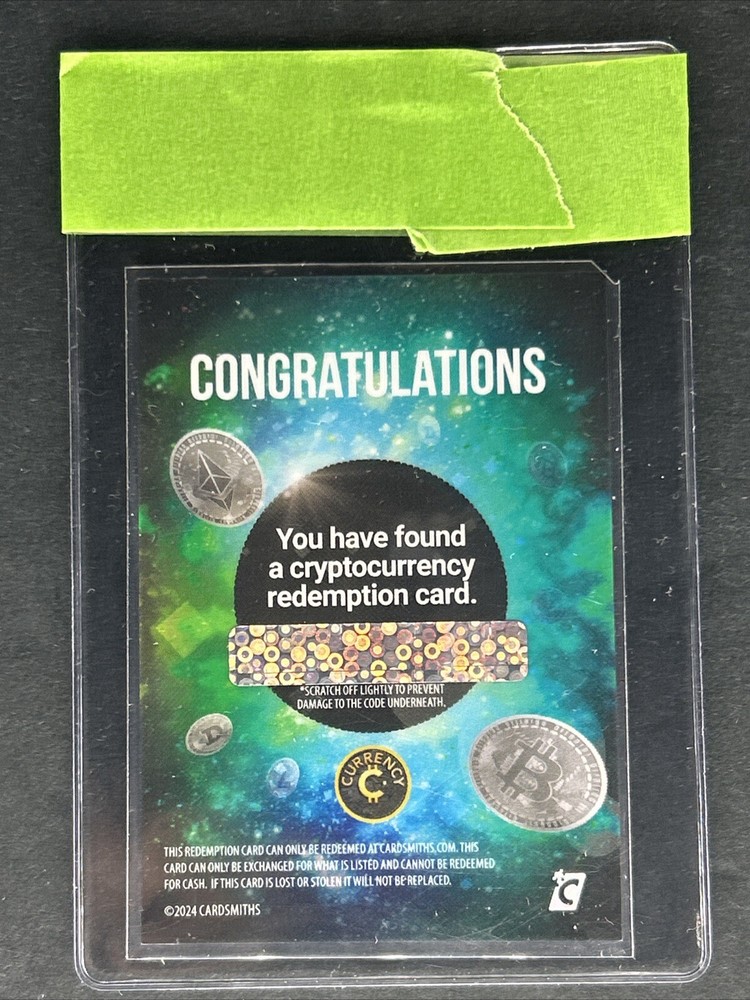 2024 Cardsmiths Currency Series 3 ** UNSCRATCHED CRYPTOCURRENCY REDEMPTION CARD-image