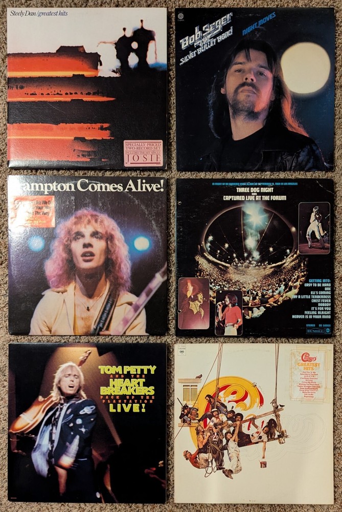 Lot of 6 Vinyl LP Albums (Rock, Pop Rock) Peter Frampton, Tom Petty & More