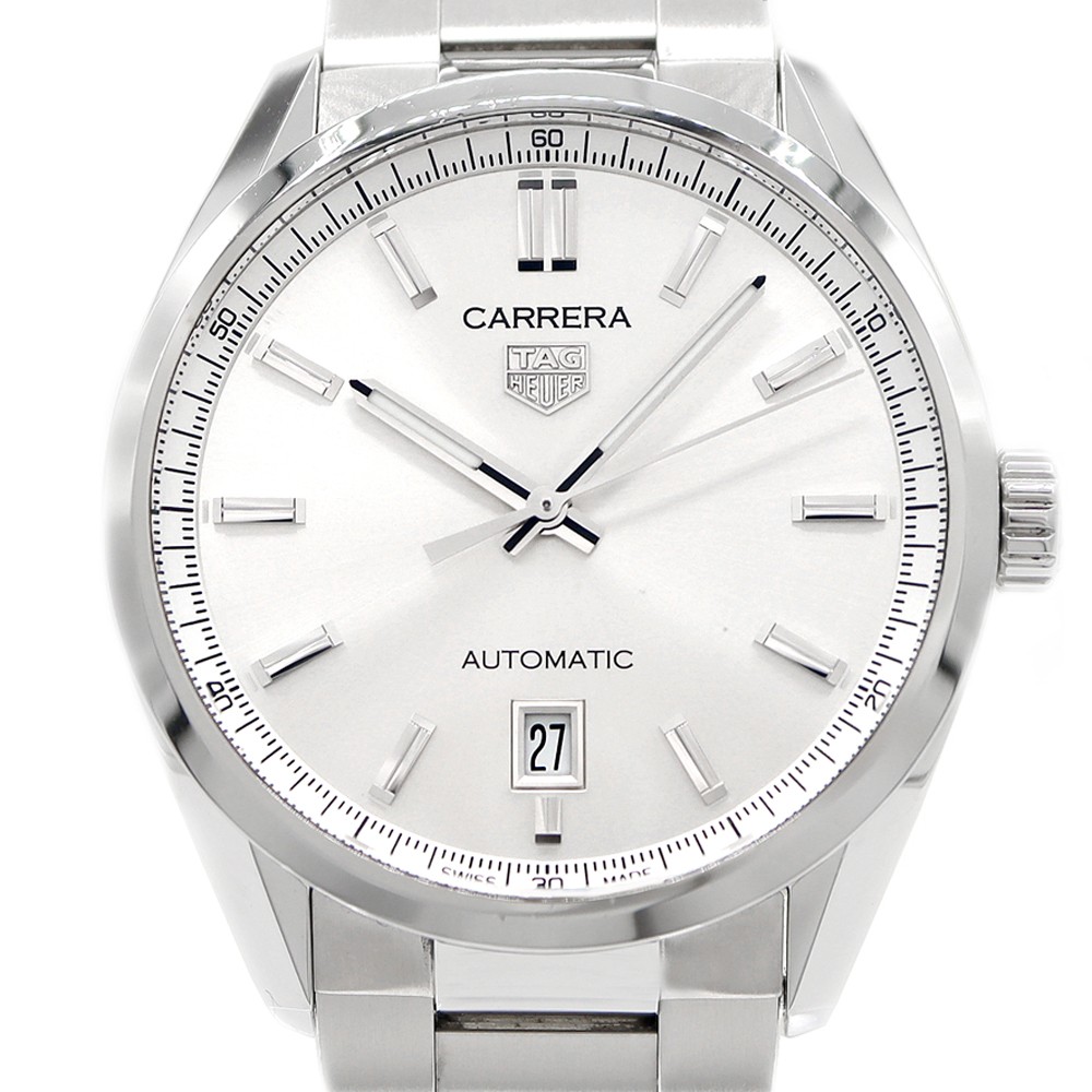 TAG Heuer Carrera Caliber 5 WBN2111 Silver Stainless Steel Date 100m WR