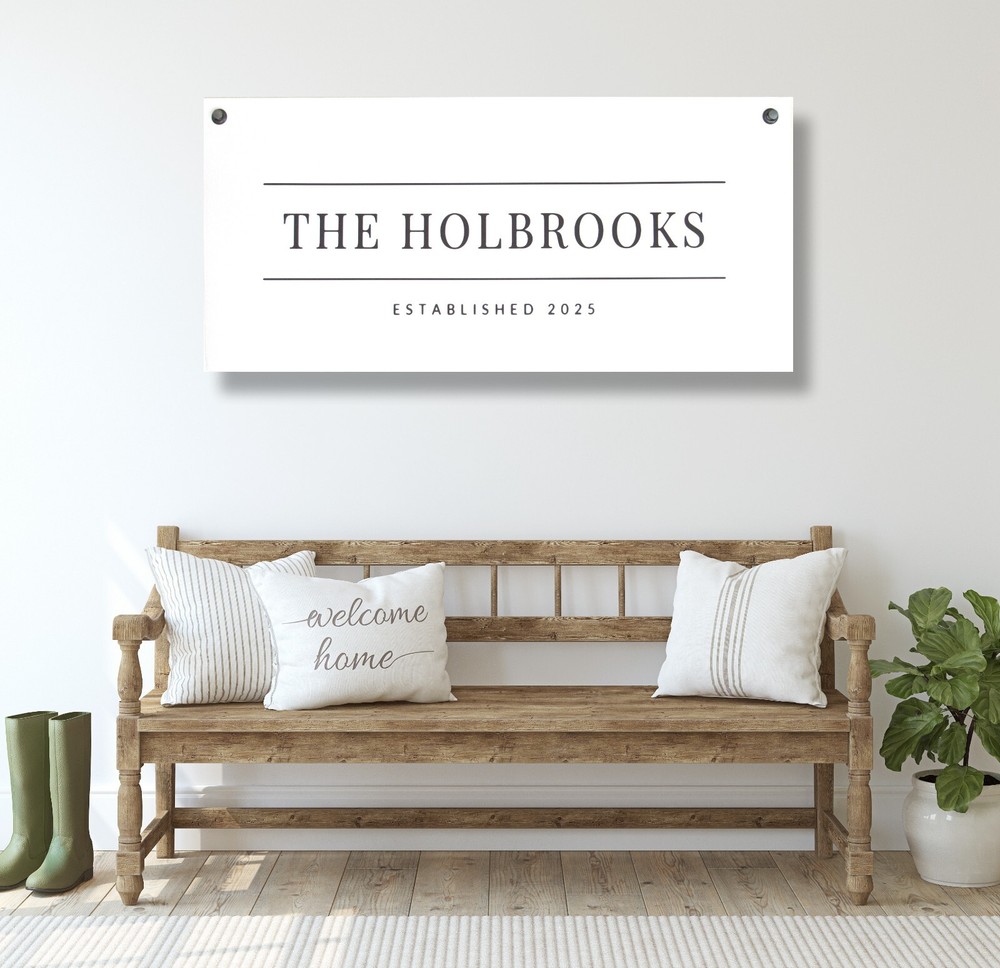 Custom Rustic Farmhouse Canvas Art with Grommets for Hanging-image