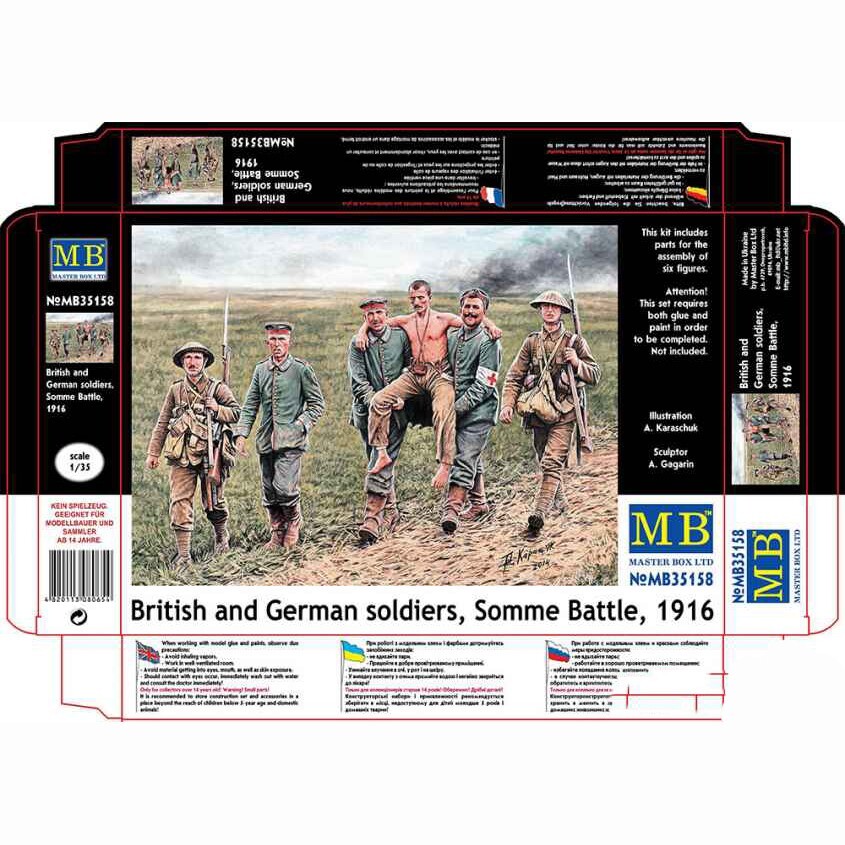 MASTER BOX 35158 Figure Kit 1:35 British and German soldiers, Somme Battle, 1916