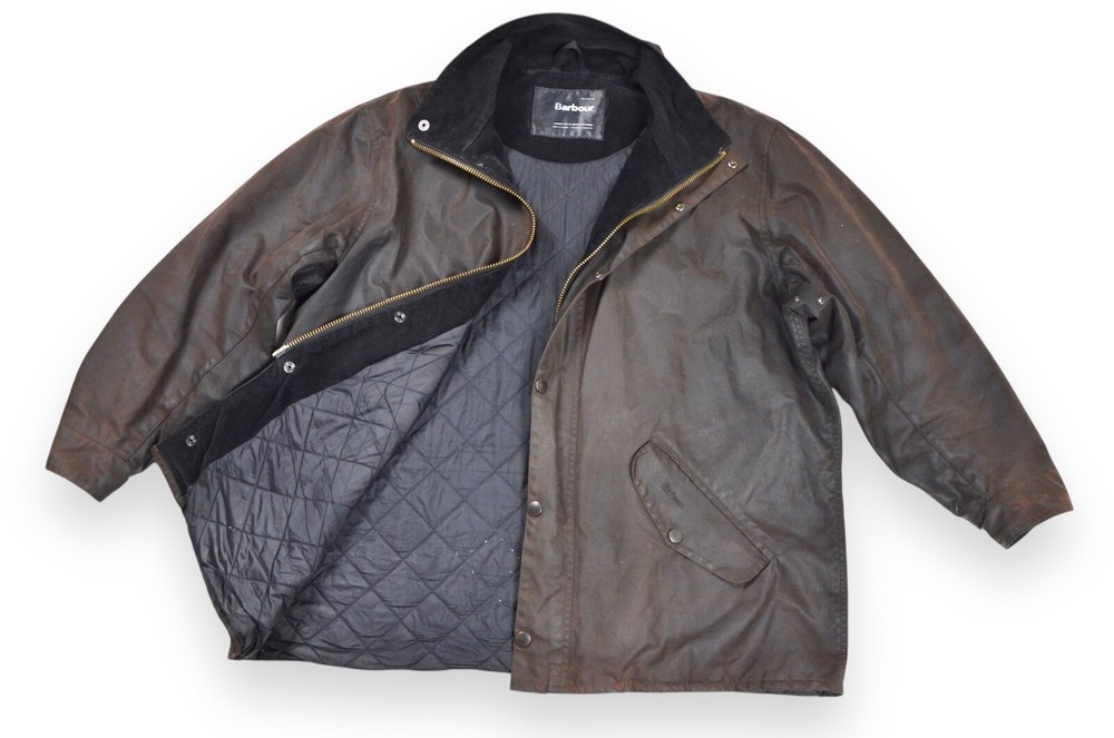 Men's Barbour Newhampshire Wax Jacket Vintage Black A1903 England Size XXL