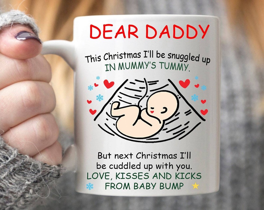 Personalised Bump To Daddy Christmas Mug - Snuggle Up This Holiday