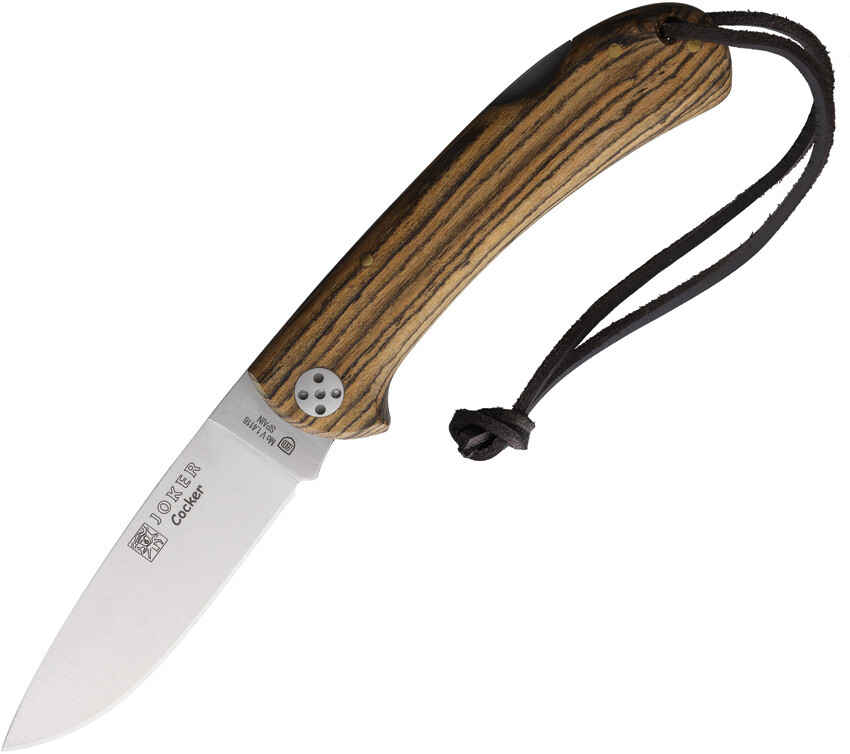 Joker Cocker Folding Knife with Satin 1.4116 Steel Blade and Wood Handle NB-134