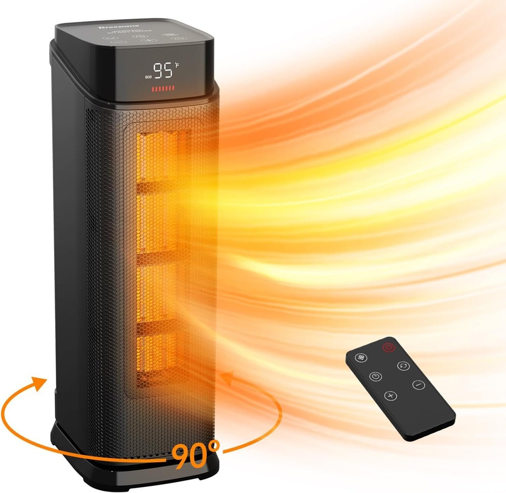 BREEZOME Space Heater Indoor, 1500W PTC Electric Heaters for Home with