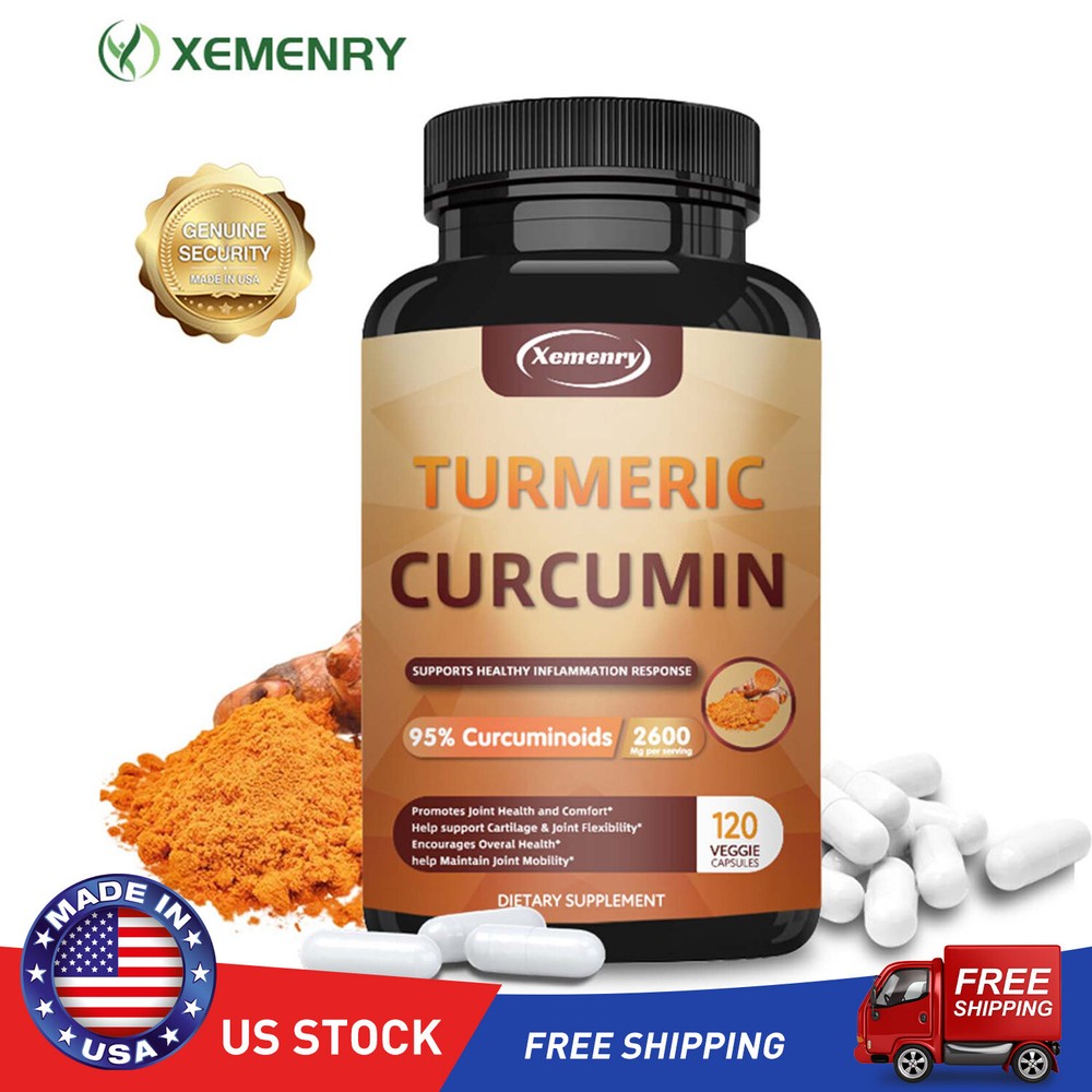 Turmeric Curcumin - BioPerine - Relieve Joint Pain, Supports Brain Function