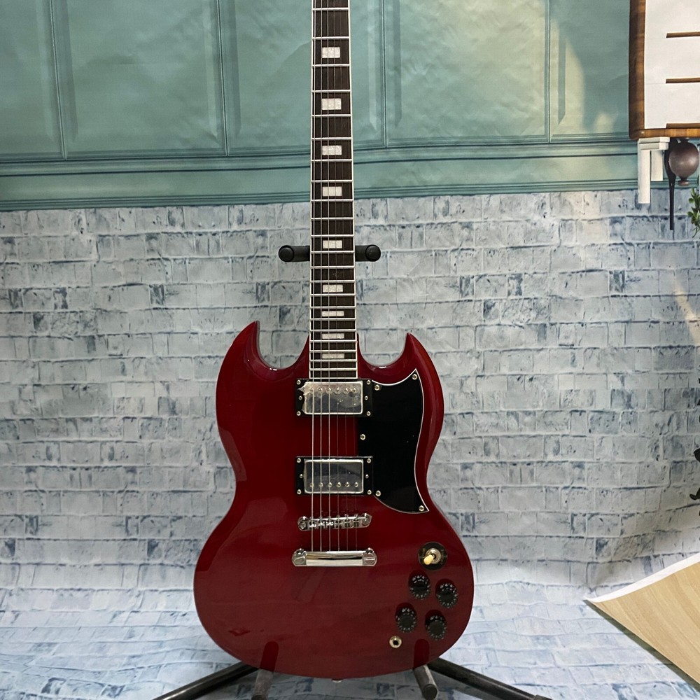 USwarehouse Tight packaging SG electric guitar chrome hardware metallic red Y