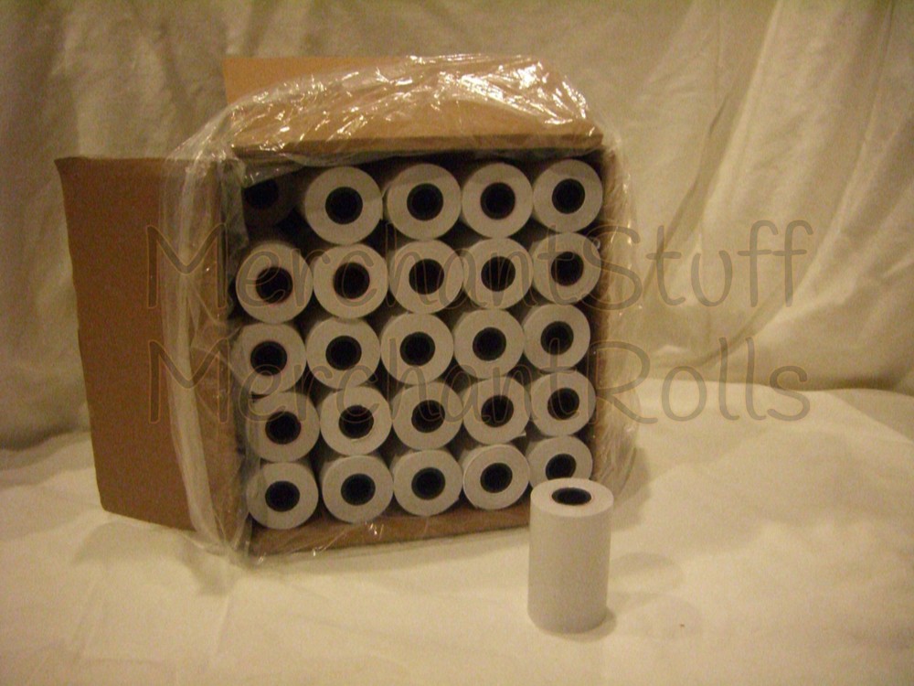 Thermal Credit Card Paper Rolls 2 1/4 x 50 - 50 per Box-image