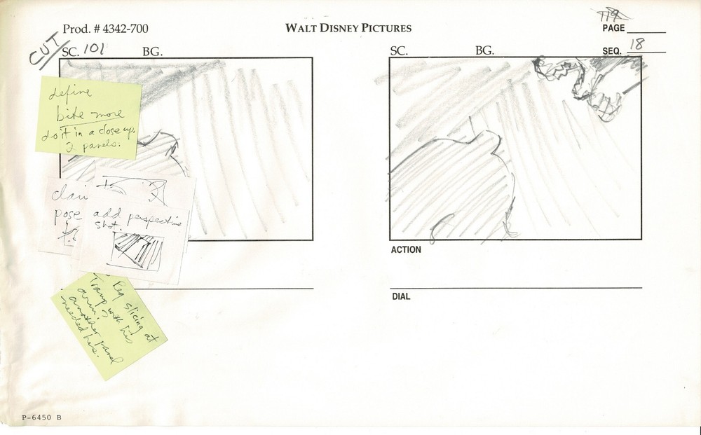 Disney Lady and the Tramp 2 Production Drawing Animators Estate 2001 SB ws55