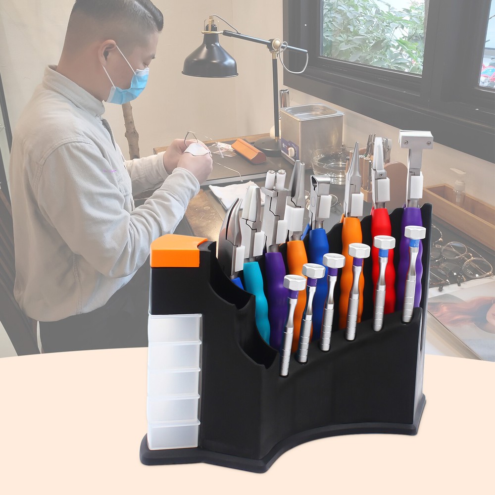 Optician Optical Tools Kit Eyeglasses Repair 6 Pcs Screwdrivers 8Pcs Pliers Set