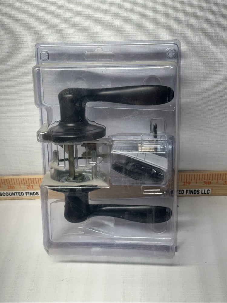 Kwikset Interior Non-Locking/Hall & Closet/Black Matte Finish/NIOB/b20