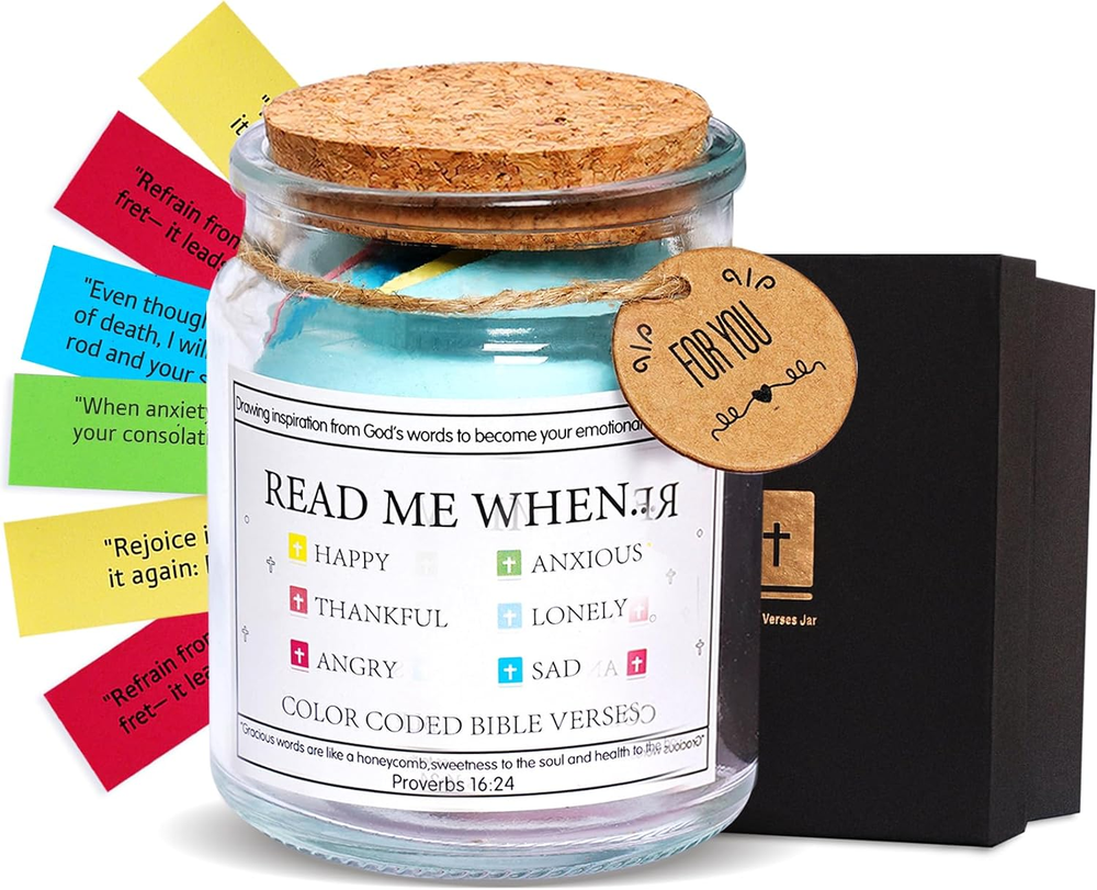 The Hope Jar Bible Verses,Read Me When Bible Verses Jar for Emotions and Feeling