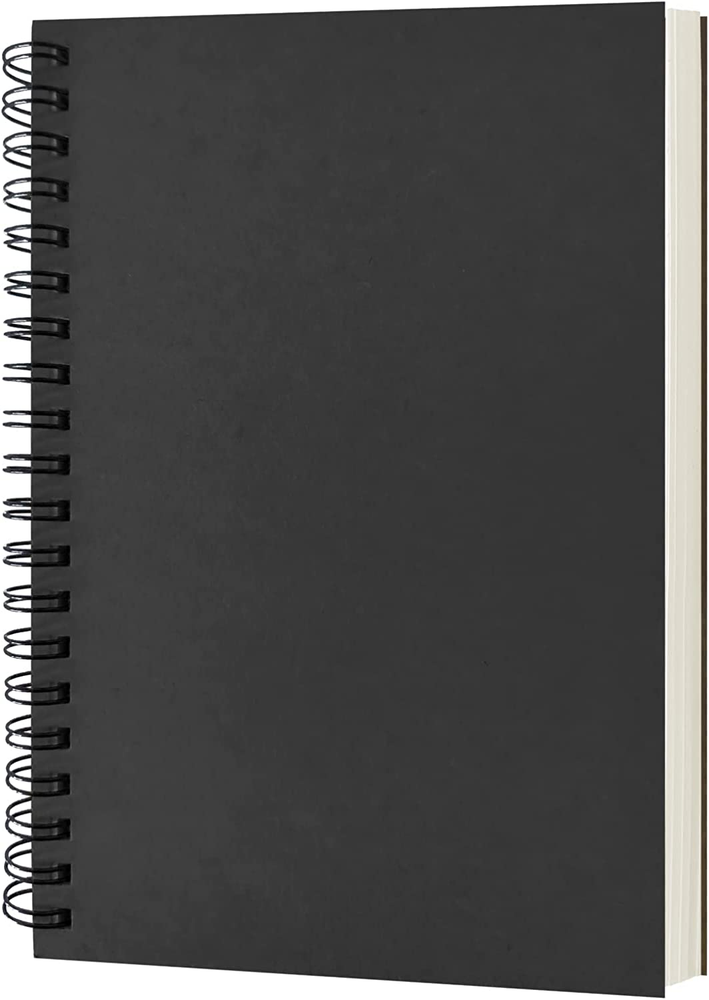 DSTELIN Blank Spiral Notebook, 1-Pack, Soft Cover, Sketch Book, 100 Pages / 50 S