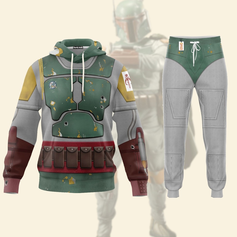 Star Wars Boba Fett Hoodie and Sweatpants Set SWHS05