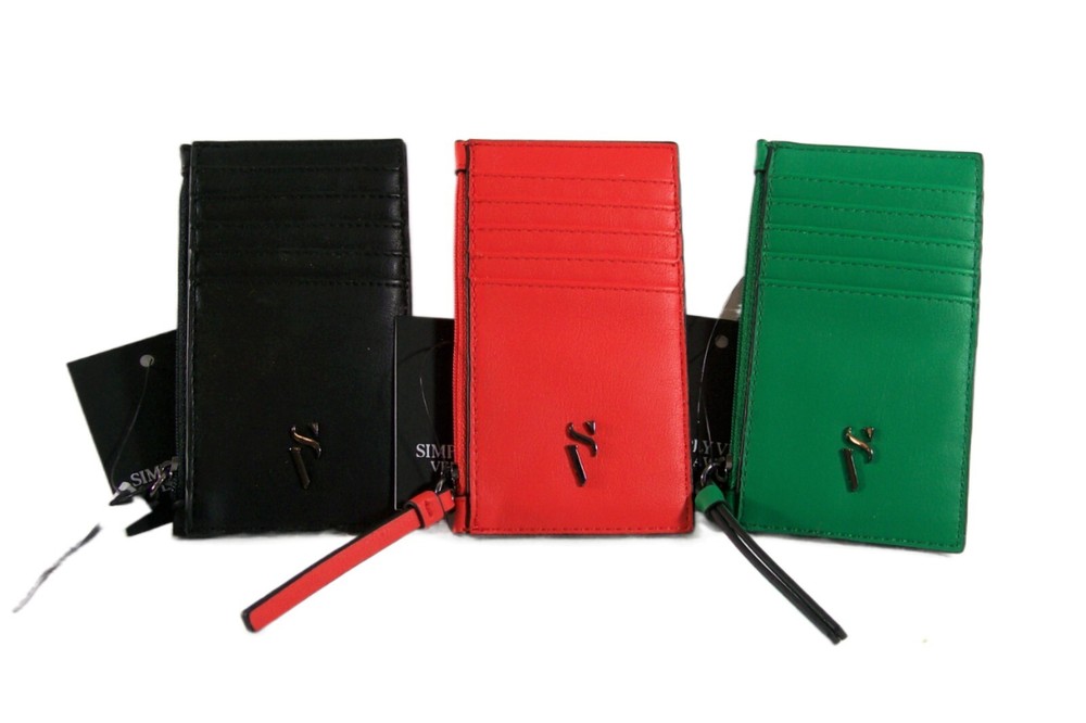 Vera Wang Amboy Wallet with Credit Card Slots ID Window and Zipper Pocket NWT-image