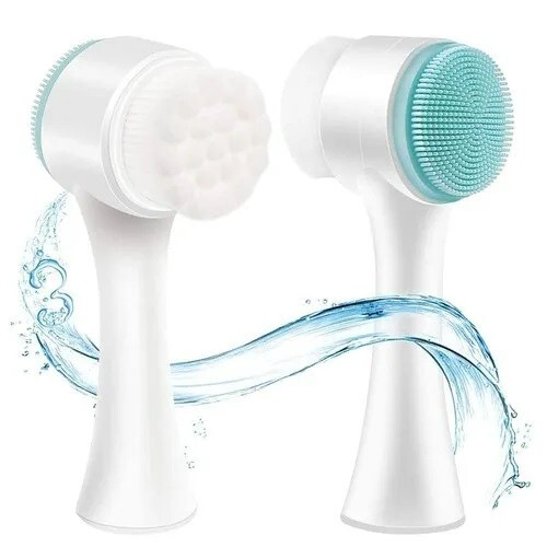 2 Blue of Facial Cleansing Brush Dual-Action for Sensitive, Delicate, Dry Skins