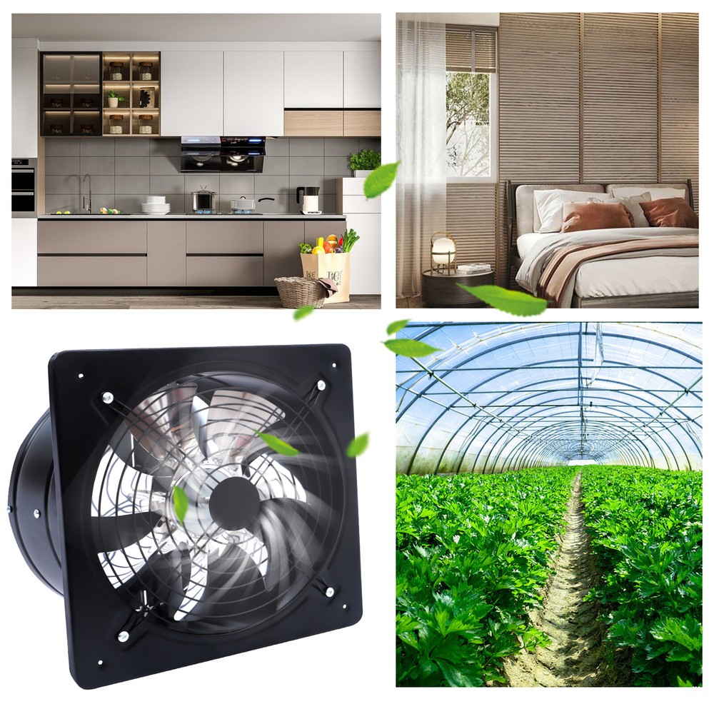 12-inch Heavy-Duty Exhaust Fan for Bathroom Kitchen Garage Wall or Ceiling Mount