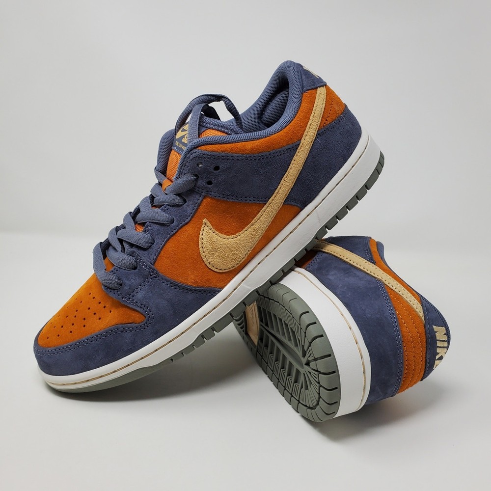 Nike SB Dunk Low Pro Light Carbon and Monarch HF3063-002 Men's Size 9.5
