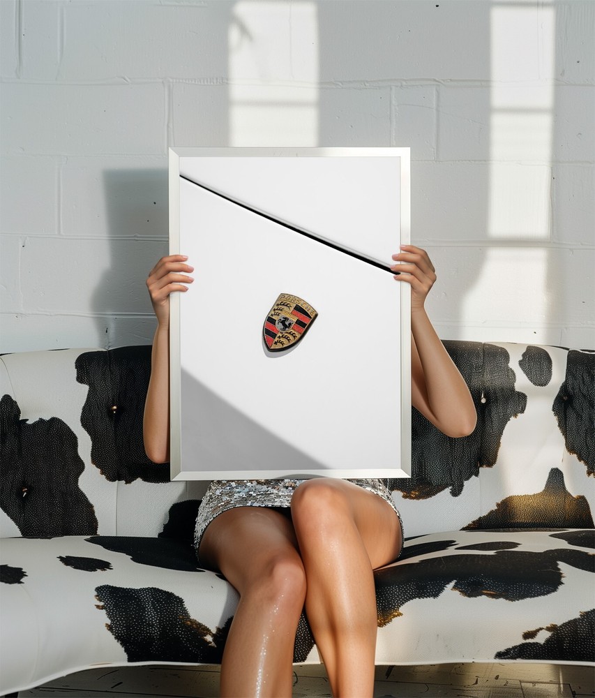 Porsche 944 GP White Close-Up Digital Car Photo by MrYLT