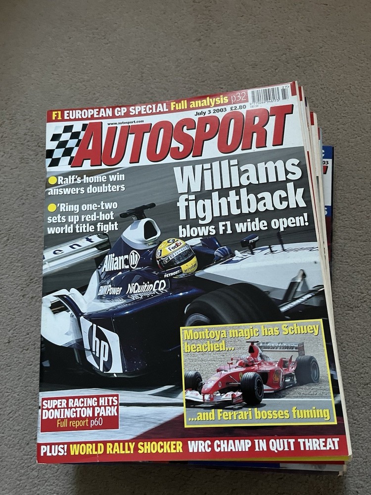 Giant Joblot Bundle Of Autosport Magazine July To November 2003