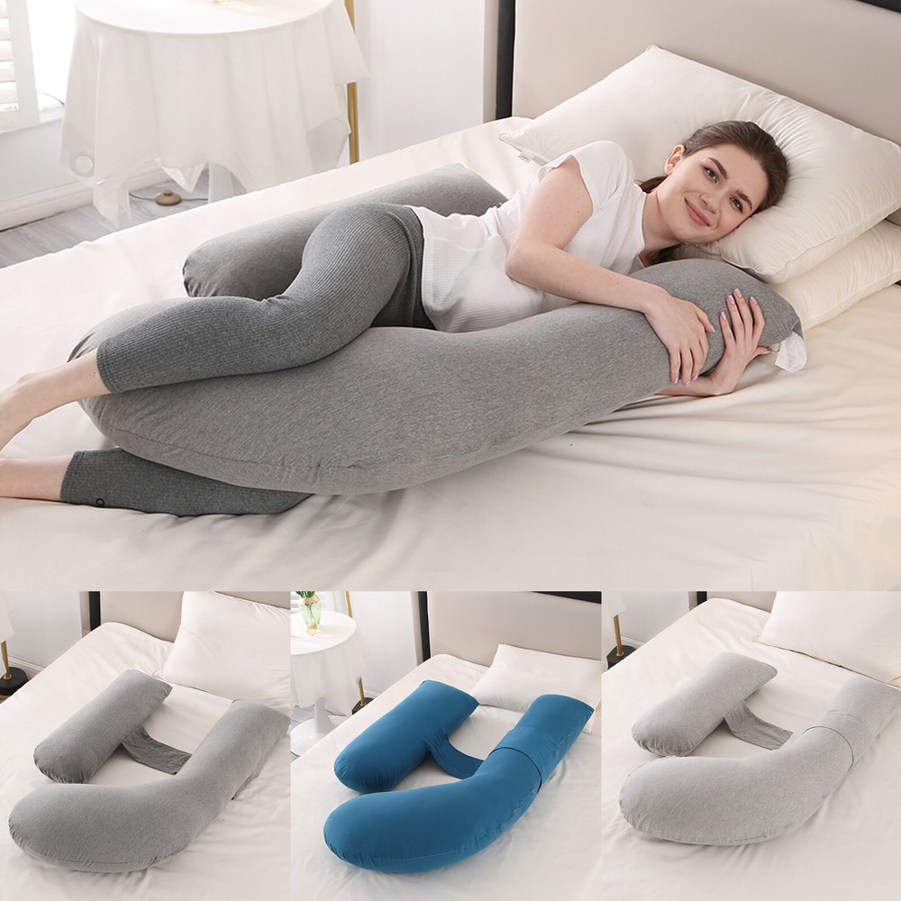 Pregnancy Pillow for Side Sleepers Maternity Body Support Nursing Breastfeeding Comfort  