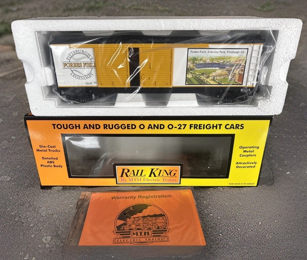 MTH Rail King O Scale Forbes Field 40ft Double Door Box Car #30-74126 New in Box