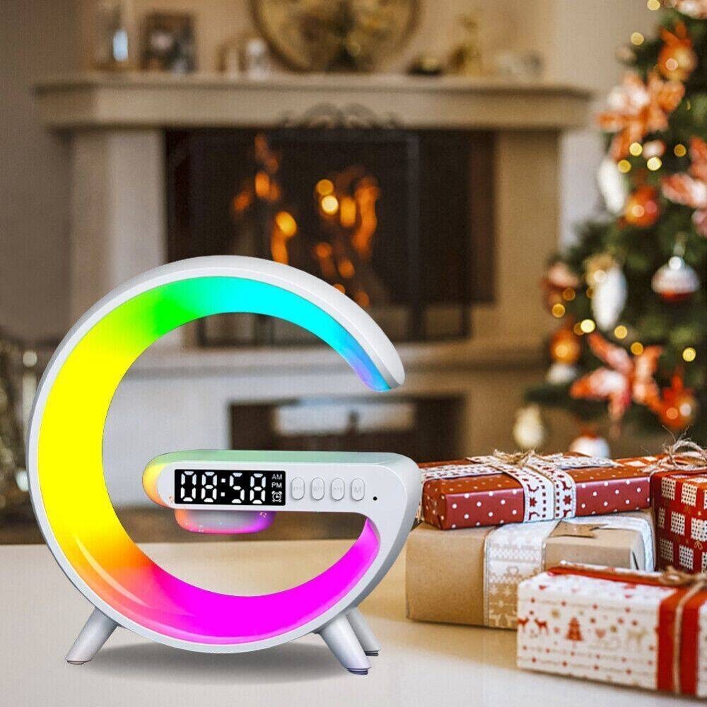 Multifunction Light Wireless Charger Stand Smart LED Bluetooth Speaker Alarm