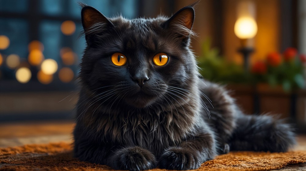 AI Art Cat Photo - Digital Wallpaper Background for Desktop-image