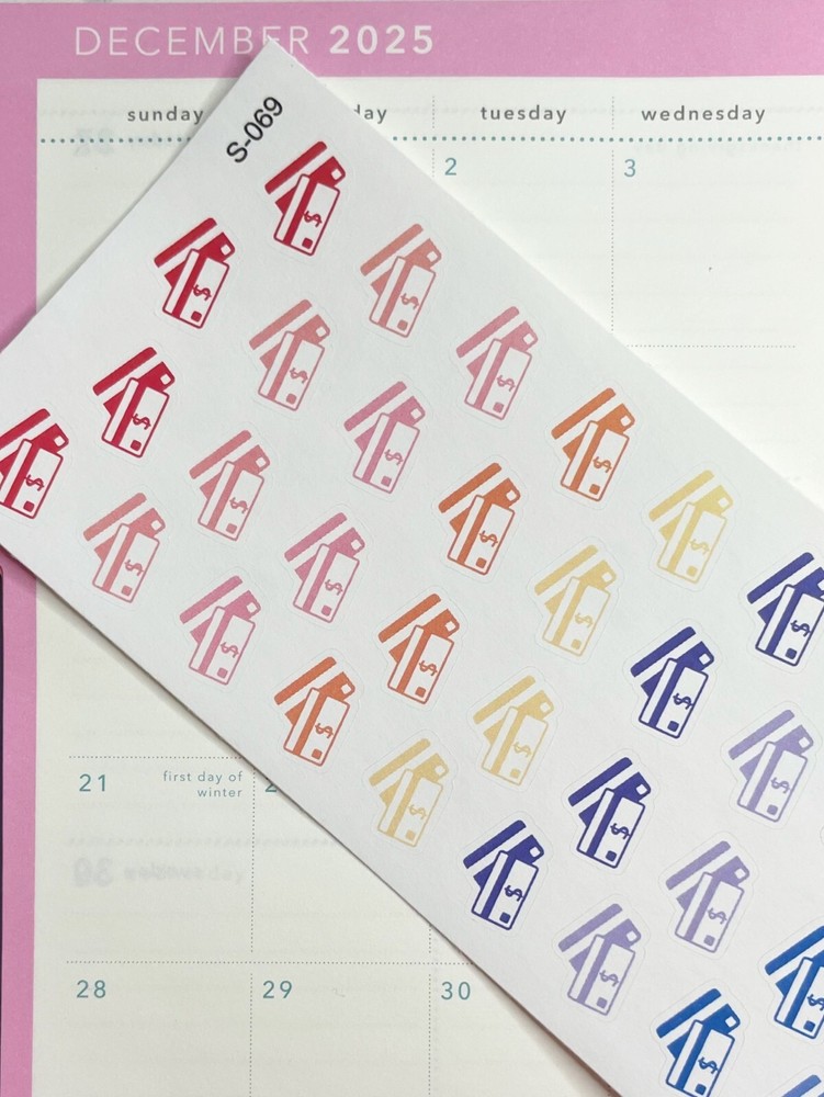 Debit card, Credit Card Payment: Handmake Erin Condren Planner Sticker-image