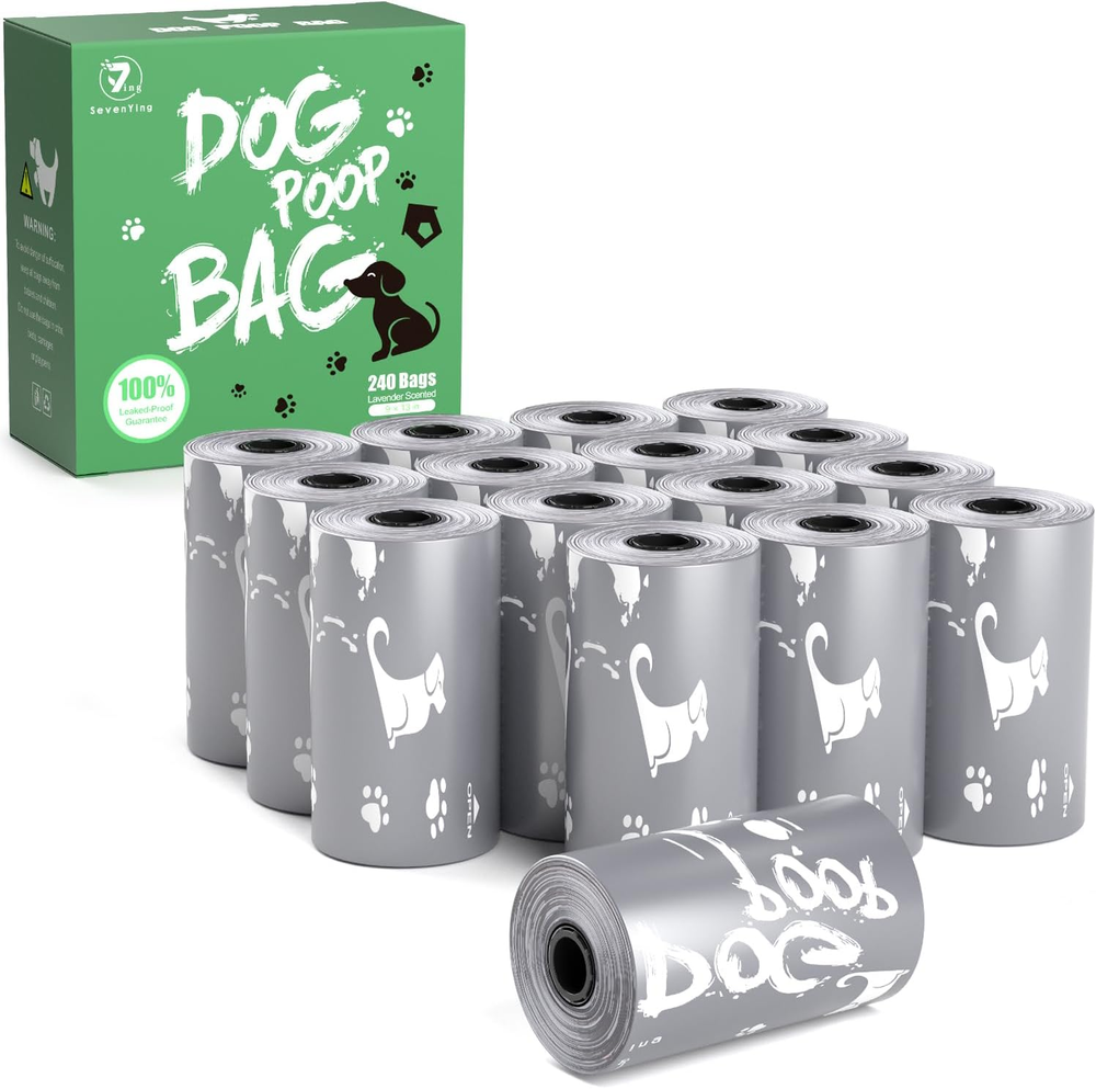 Dog Poop Bags Scented 240 Counts Dog Waste Bags Extra Thick Poop Bags Dogs Leak