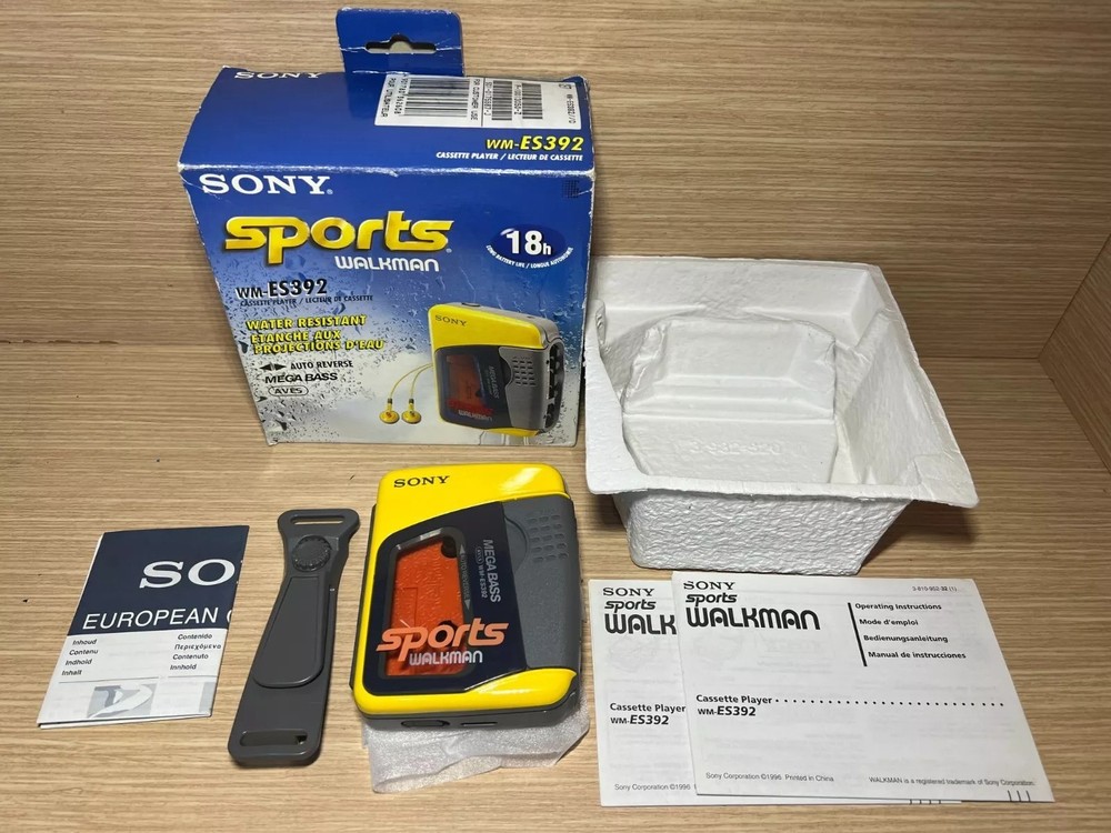 SONY Walkman Sports WM-ES392 Portable Cassette Player with Headphones  