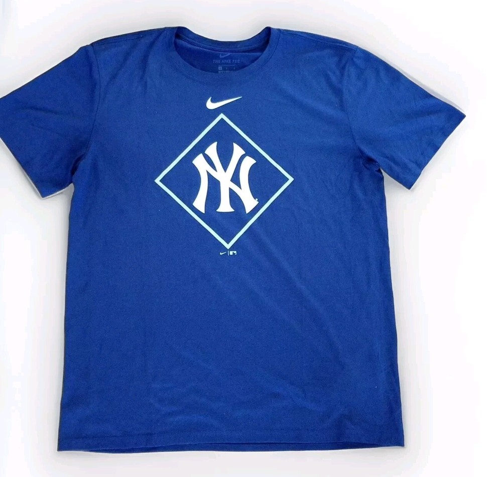 Nike Dri-Fit Dark Blue Yankees Mens Tee Large Athletic Shirt