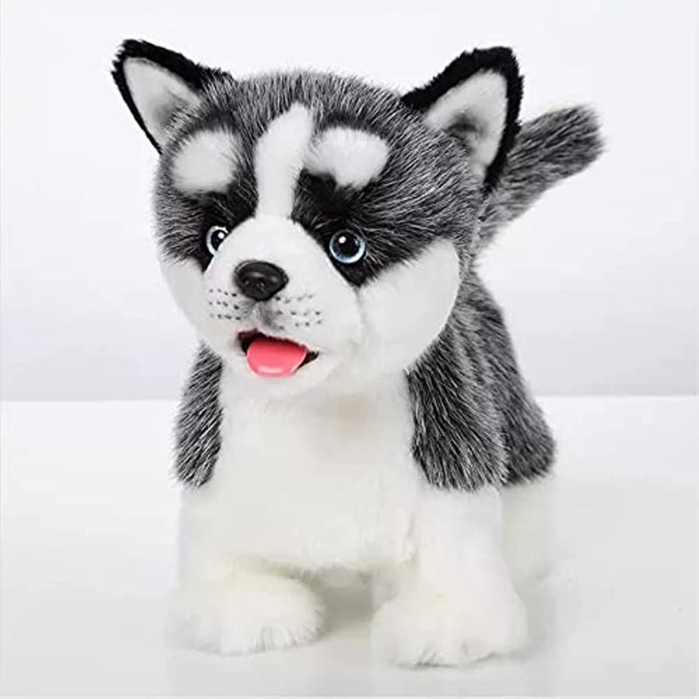 Walking Husky Stuffed Dog, Electronic Toy, Realistic Interactive Puppy Pet Do...