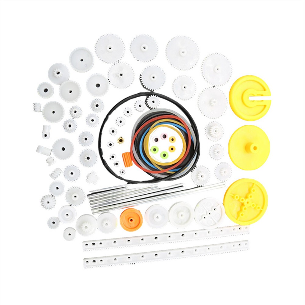 82PCS/Set Plastic Gear DIY Technology Set for Toy Motor Car Robot Model Kit A