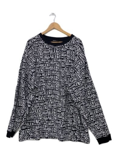 Balenciaga Wave Logo Long Sleeve T-Shirt DT32 583113