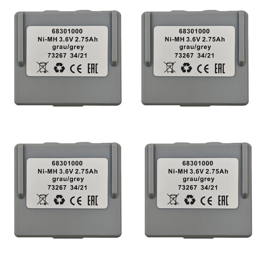 4pcs 68301000 68300900 Battery 2750mAh 3.6V Rechargeable Battery