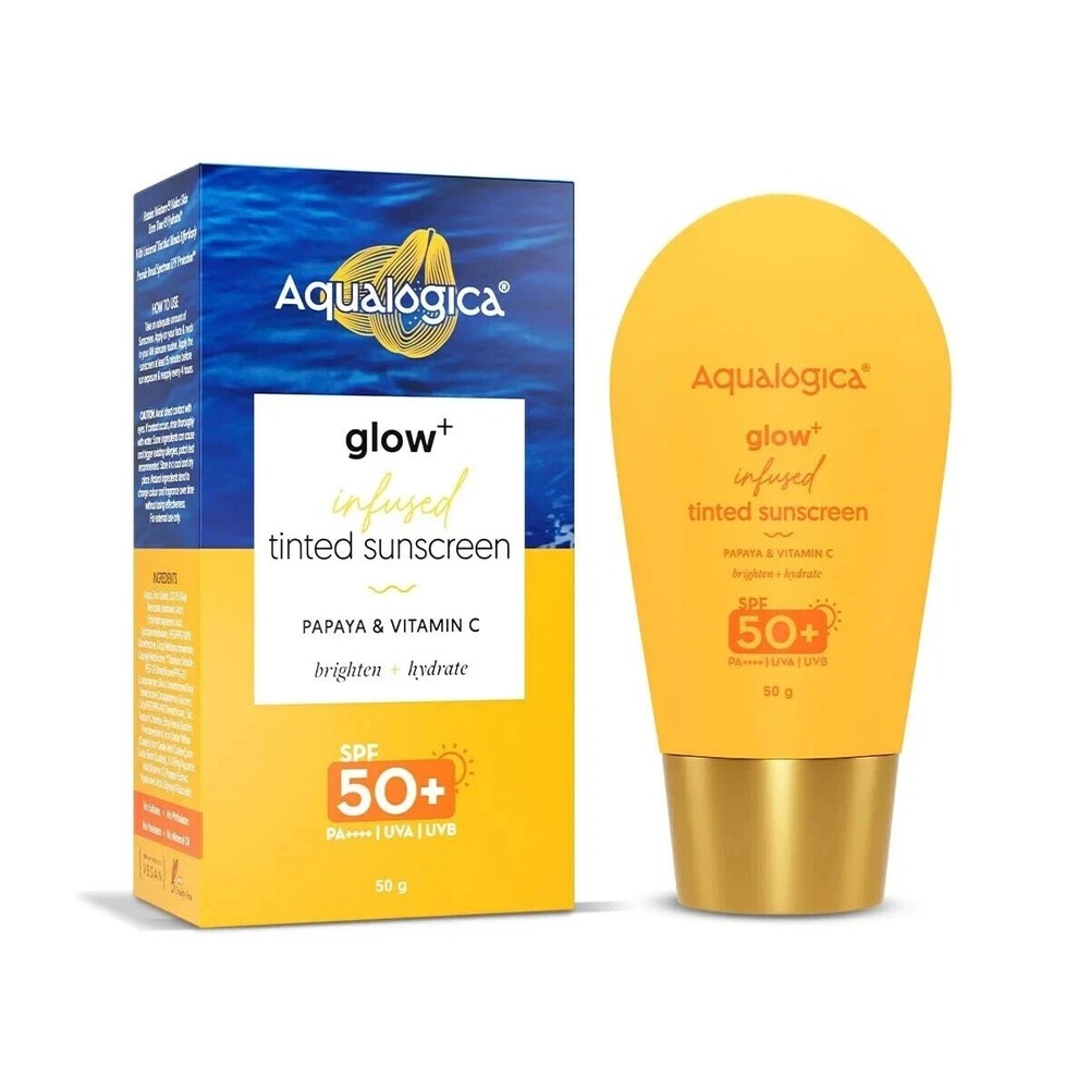 Aqualogica Glow+ Tinted Sunscreen SPF 50+ PA++++ for All Skin Types 50gm