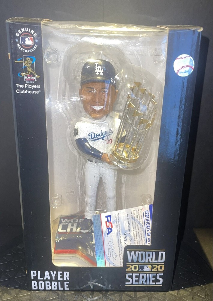 Dave Roberts LA Dodgers 2020 WS Champions Bobblehead MLB COA Signed +inscription