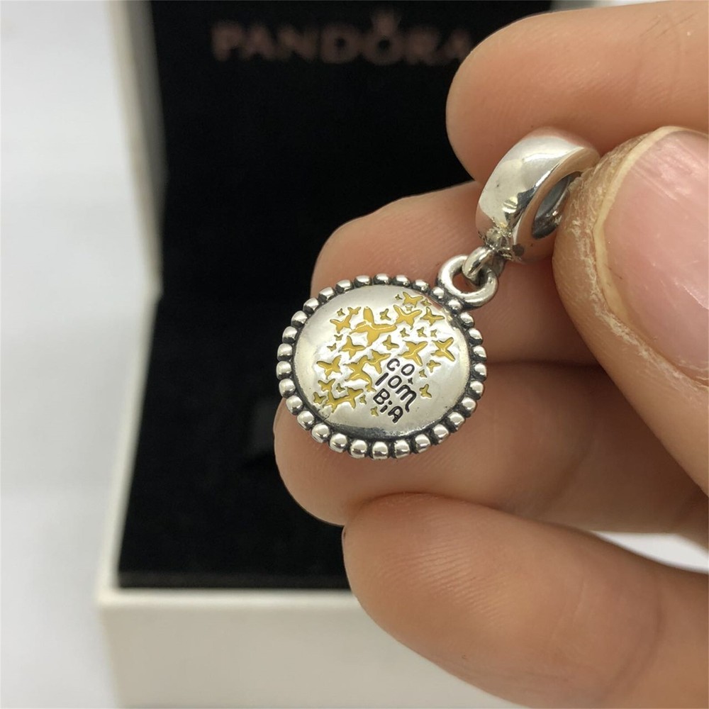 Exclusive Pandora Colombia South America Dangle Charm Pendant