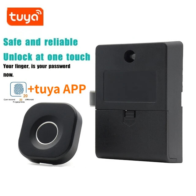 Smart Fingerprint Drawer Lock with Tuya App Control – Keyless Electronic Cabinet Lock