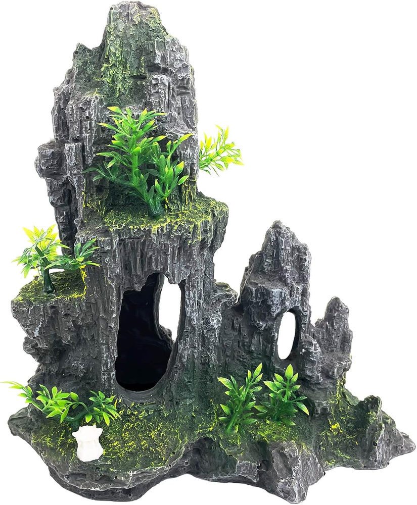 Aquarium Decoration Extra Large and Tall for Fish Tank Rock Thematic Ornaments A