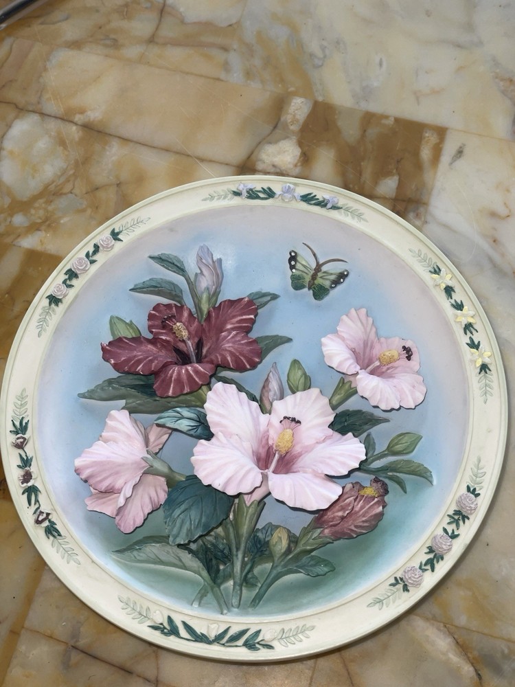 Lena Liu Beautiful Garden Hibiscus Art Print by Bradford Exchange 1994