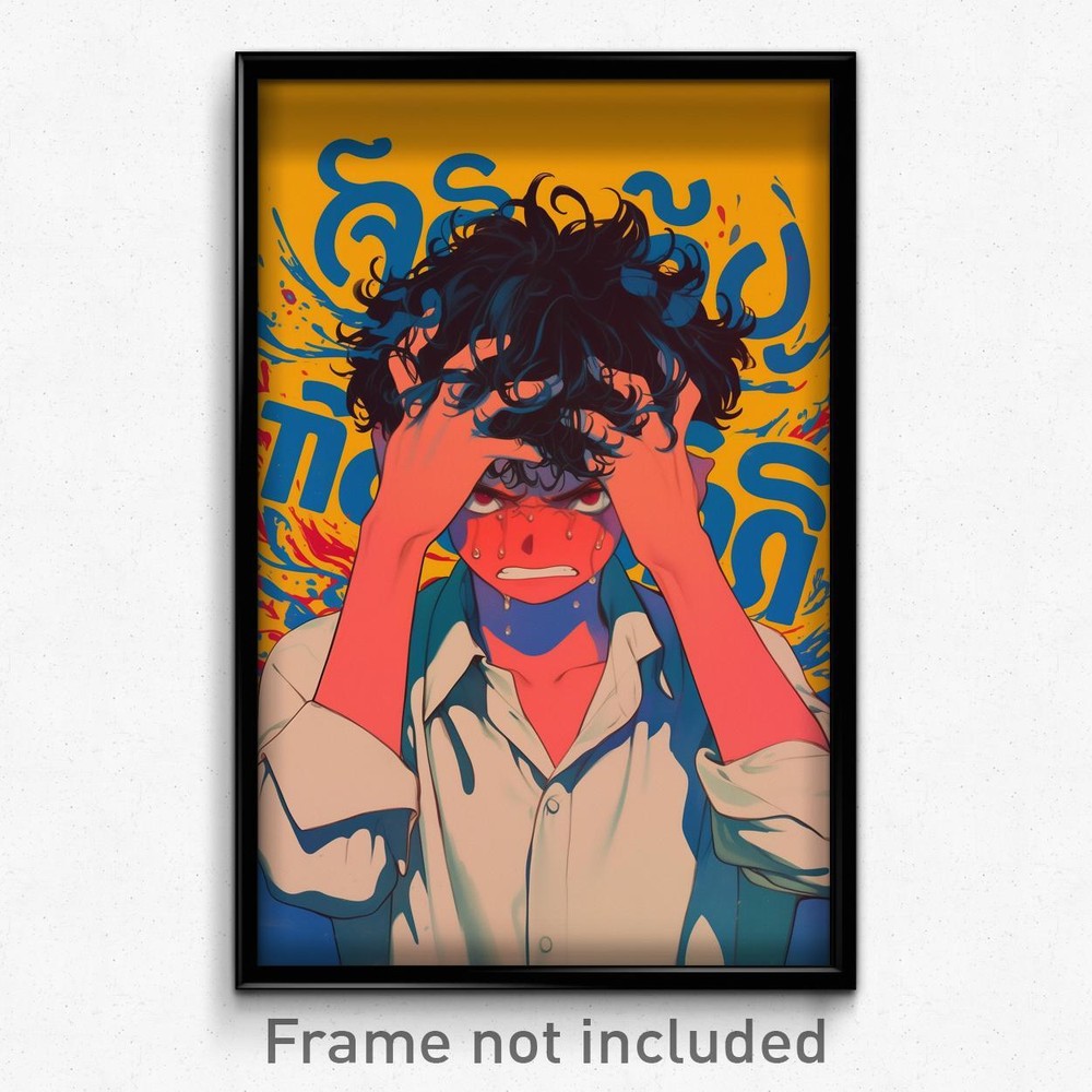 Thai Movie Poster - Boy Feeling Annoyed, Urban Brown (Thailand Film Art Print)