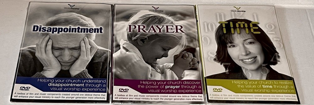 Visual Worship Lot of 3 DVD Sets Disappointment, Prayer, Time NEW Sealed-image